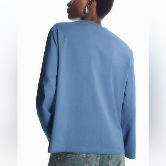COS WIDE SLEEVE TOP BLUE - Picture 3 of 9